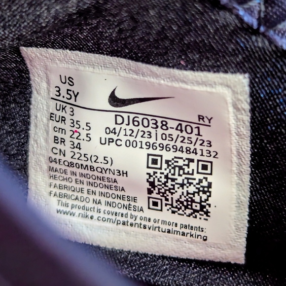 Nike Flex Runner 2 GS 'Dark Obsidian Fireberry Size 3.5Y - Picture 10 of 12